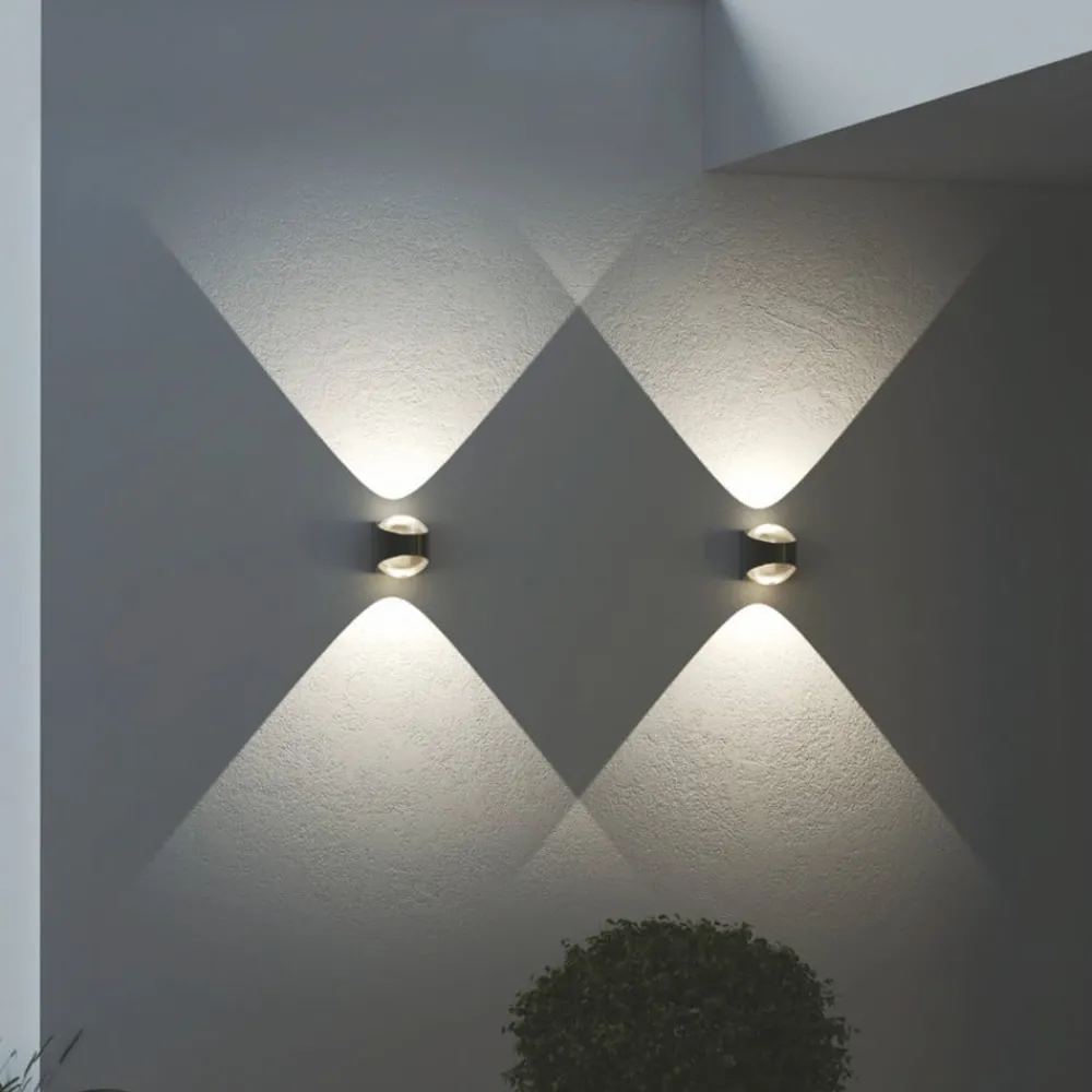 LOOM DESIGN Saga utendørs vegglampe opp/ned svart| Led-Utendørs|Terrassebelysning