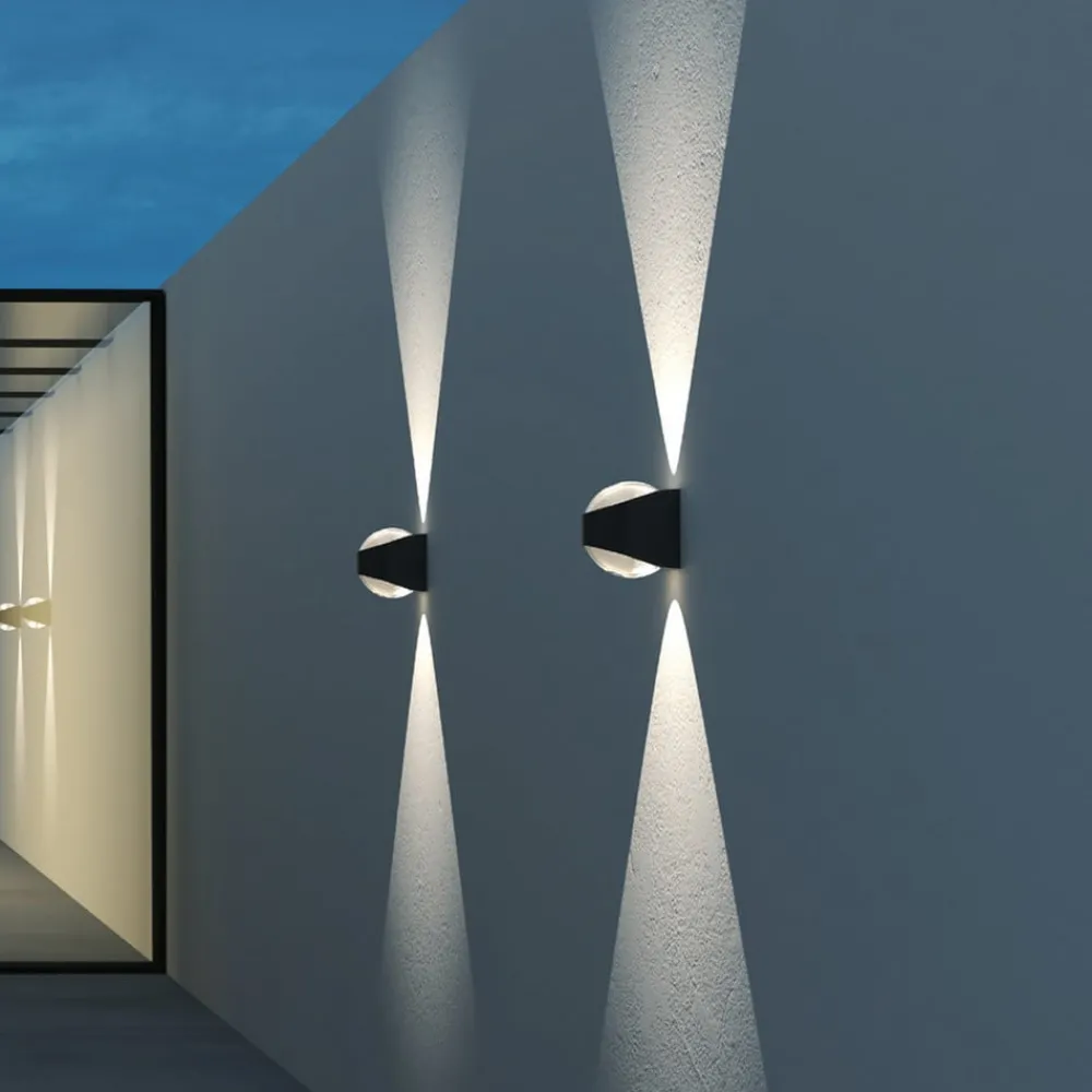 LOOM DESIGN Saga utendørs vegglampe opp/ned svart| Led-Utendørs|Terrassebelysning