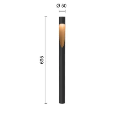 Louis Poulsen 840 70 cm svart veilampe med jord 24V Clearance