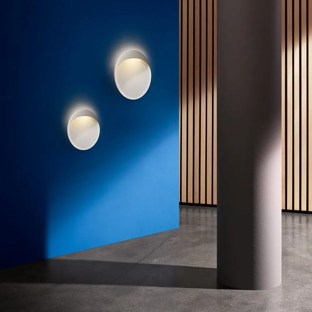 Louis Poulsen LED-vegglampe Flindt, hvit, 2700 K, Ø 20 cm| Vegglamper Utendørs