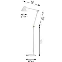 Louis Poulsen NJP LED-gulvlampe 3 000 K hvit| Gulvlamper