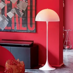 Louis Poulsen Panthella – designgulvlampe, opal| Gulvlamper