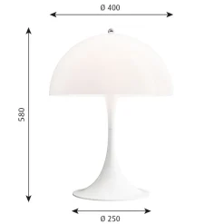 Louis Poulsen Panthella Mini bordlampe hvit| Bordlamper