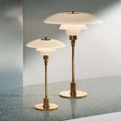 Louis Poulsen PH 2/1 bordlampe messing-hvit Sale