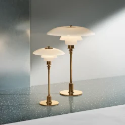 Louis Poulsen PH 2/1 bordlampe messing-hvit Sale