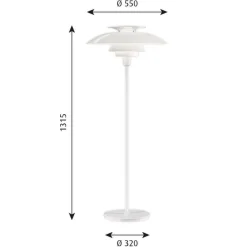 Louis Poulsen PH 80 gulvlampe, hvit| Gulvlamper