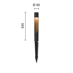 Louis Poulsen sokkellampe Flindt 827 svart piggkontakt| Sokkellamper|Utespotter