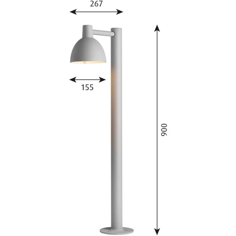 Louis Poulsen Toldbod veilampe, aluminium| Gatebelysning, Pullert Belysning