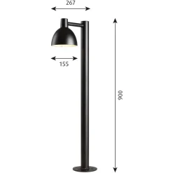 Louis Poulsen Toldbod veilampe, svart| Gatebelysning, Pullert Belysning