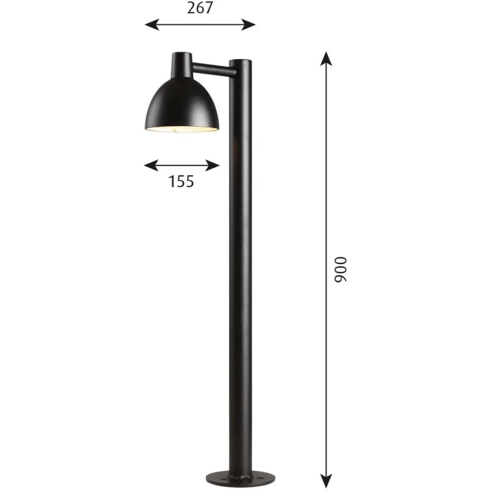 Louis Poulsen Toldbod veilampe, svart| Gatebelysning, Pullert Belysning