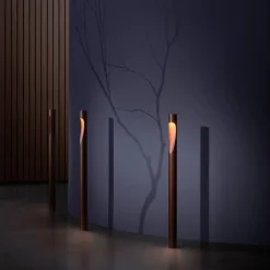 Louis Poulsen veilampe Flindt, 930, corten 70 cm sokkel 24 V| Gatebelysning, Pullert Belysning