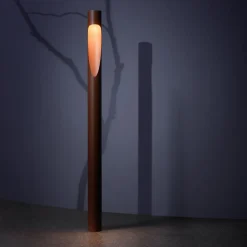 Louis Poulsen veilampe Flindt, 930, corten 70 cm sokkel 24 V| Gatebelysning, Pullert Belysning