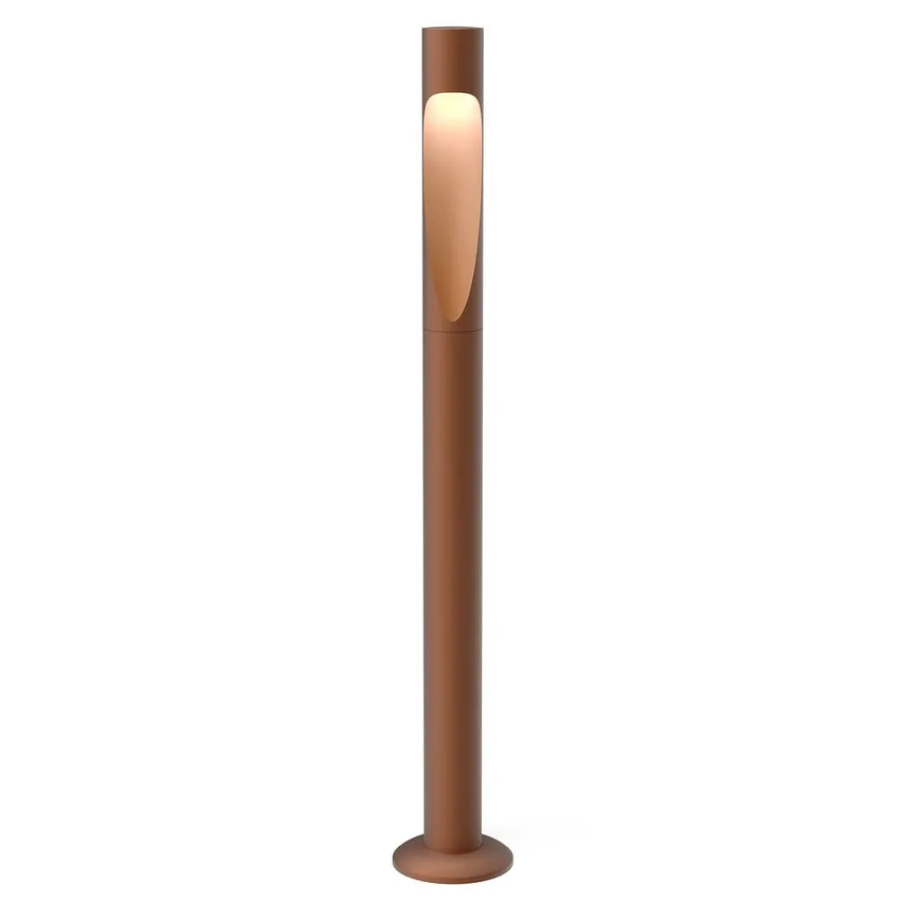 Louis Poulsen veilampe Flindt, 930, corten 70 cm sokkel 24 V| Gatebelysning, Pullert Belysning