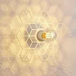 Lucande Alexaru vegglampe, ruter, hvit Discount