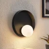 Lucande Andelina vegglampe, rund, svart New