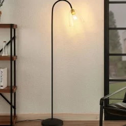 Lucande Anjita gulvlampe, glasskjerm Sale