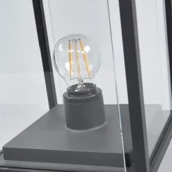 Lucande Annalea sokkellampe, 55 cm, antrasitt, IP54| Sokkellamper Med Sensor|Terrassebelysning