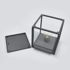 Lucande Annalea sokkellampe, 55 cm, antrasitt, IP54| Sokkellamper Med Sensor|Terrassebelysning