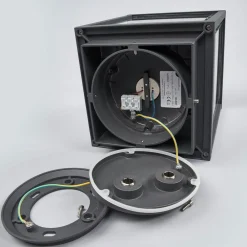 Lucande Annalea sokkellampe, 55 cm, antrasitt, IP54| Sokkellamper Med Sensor|Terrassebelysning