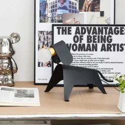 Lucande bordlampe Idalina, hund, svart, jern, 41 cm| Bordlamper