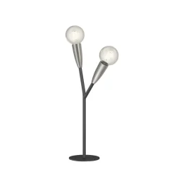 Lucande Carlea bordlampe, 2 lysk., svart nikkel| Bordlamper