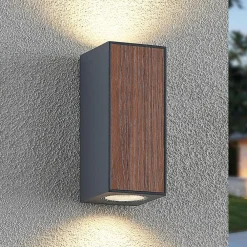 Lucande Cimala utendørs vegglampe 2xGU10 h. 16,5cm| Vegglamper Utendørs