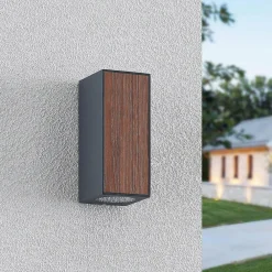 Lucande Cimala utendørs vegglampe 2xGU10 h. 16,5cm| Vegglamper Utendørs