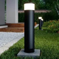 Lucande Corban sokkellampe, grå, dør, stikkontakter, G9, IP44 Hot