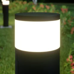 Lucande Corban sokkellampe, grå, dør, stikkontakter, G9, IP44 Hot