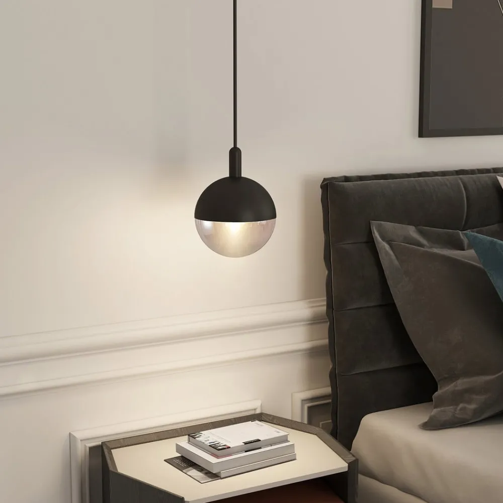 Lucande Dustian pendellampe, glasskule| Pendellamper