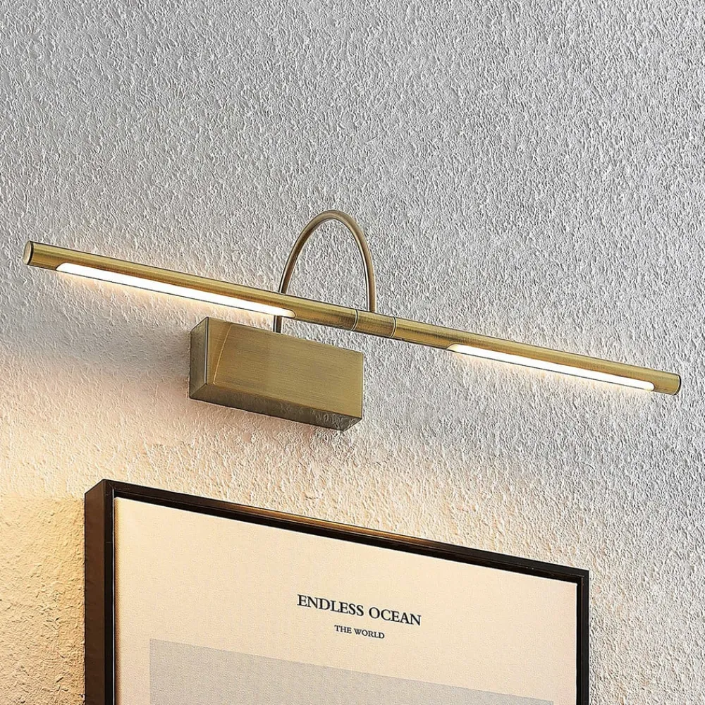 Lucande Fehmke LED-bildelampe, antikk messing| Design- Og Hotellbelysning|Led-Innendørs