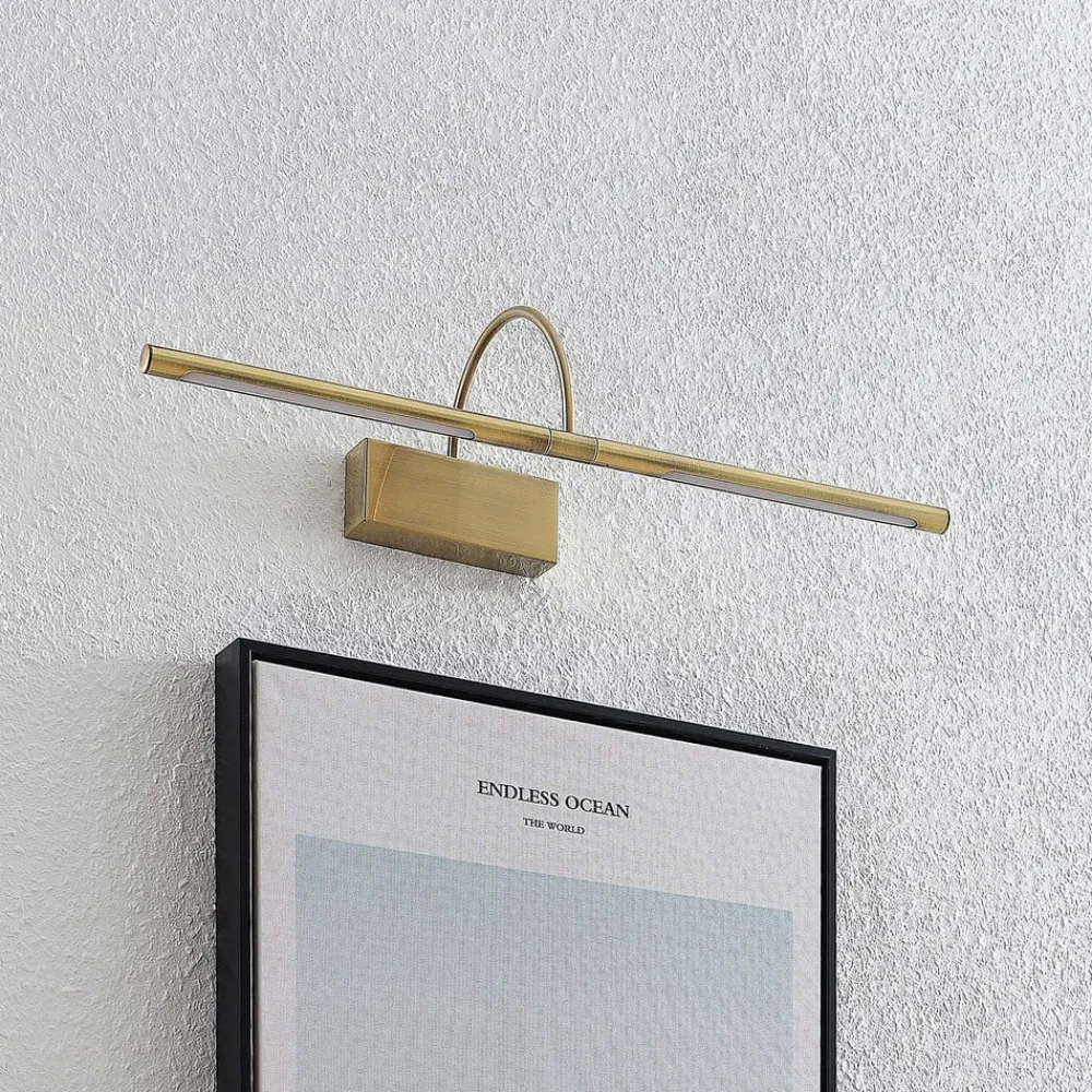 Lucande Fehmke LED-bildelampe, antikk messing| Design- Og Hotellbelysning|Led-Innendørs