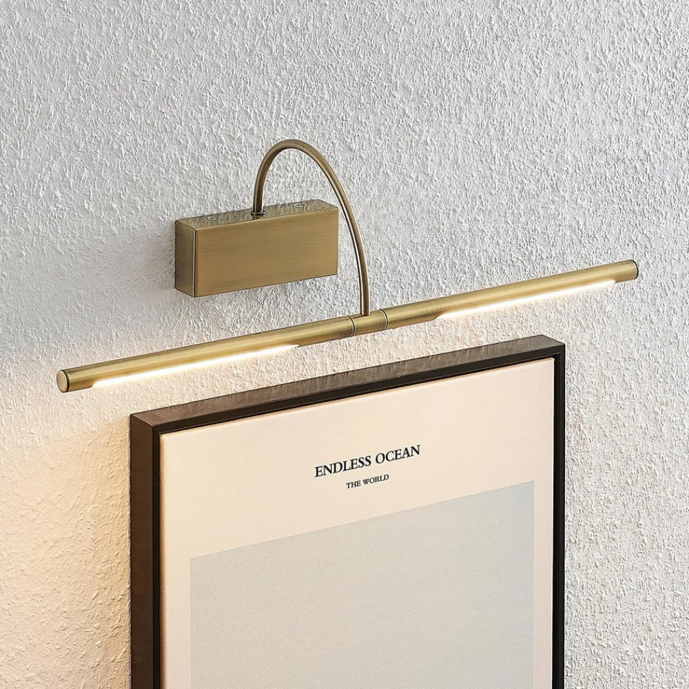 Lucande Fehmke LED-bildelampe, antikk messing| Design- Og Hotellbelysning|Led-Innendørs