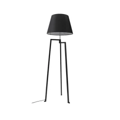Lucande gulvlampe Amona, svart, tekstil, 150 cm, stativ Sale