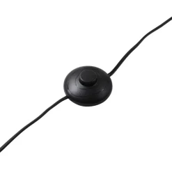 Lucande gulvlampe Amona, svart, tekstil, 150 cm, stativ Sale