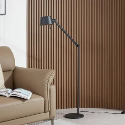 Lucande gulvlampe Silka, høyde 173 cm, svart, metall New