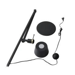 Lucande gulvlampe Silka, høyde 173 cm, svart, metall New