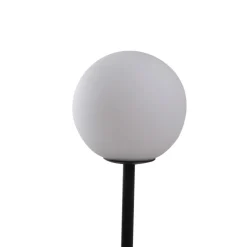 Lucande gulvlampe Visata, svart, glass, 3-lys, stativ| Gulvlamper