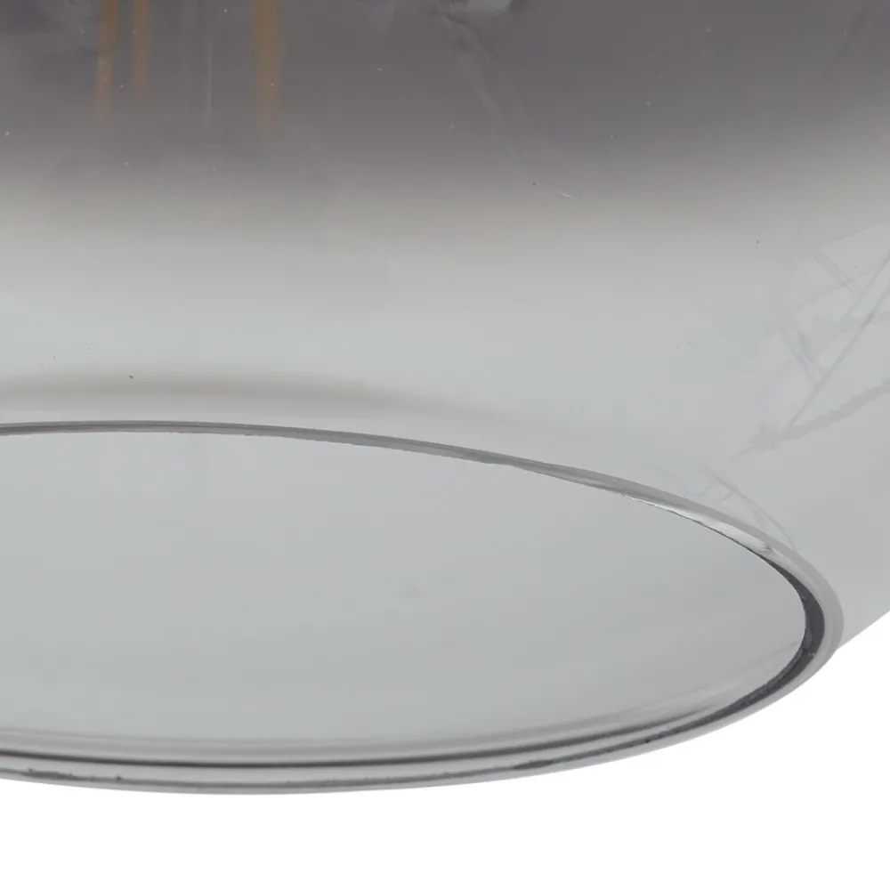 Lucande hengelampe Brillar, røykgrå, glass, 3 lyskilder, 128 cm Clearance