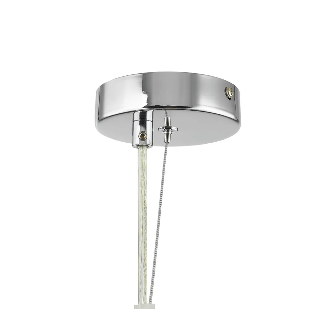 Lucande hengelampe Diborah, Ø 50 cm, fargerik, glass, G9