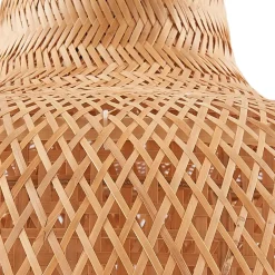 Lucande hengelampe Rasmina, bambus, Ø 50 cm, 1 lyskilde| Pendellamper