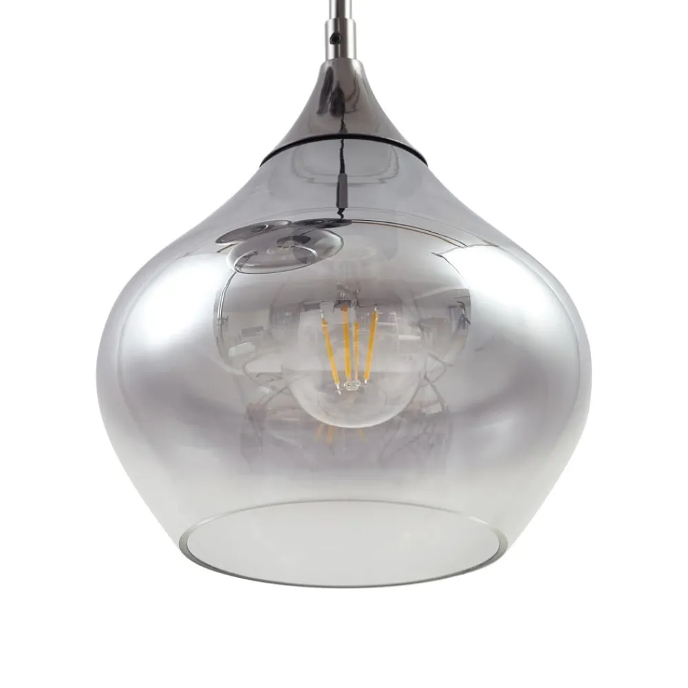 Lucande Jarven hengelampe, 5 lyskilder, svart, glass| Pendellamper