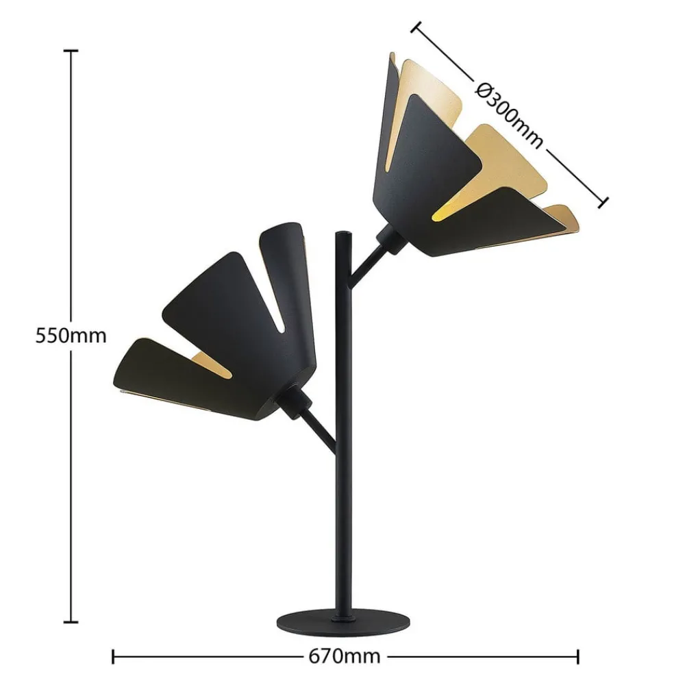 Lucande Jemmily bordlampe, 2 lyskilder| Bordlamper