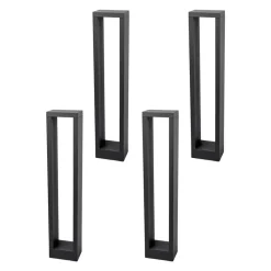 Lucande Jupp LED-veilampe, sett med 4 stk, 60 cm, antrasitt, IP54 Sale