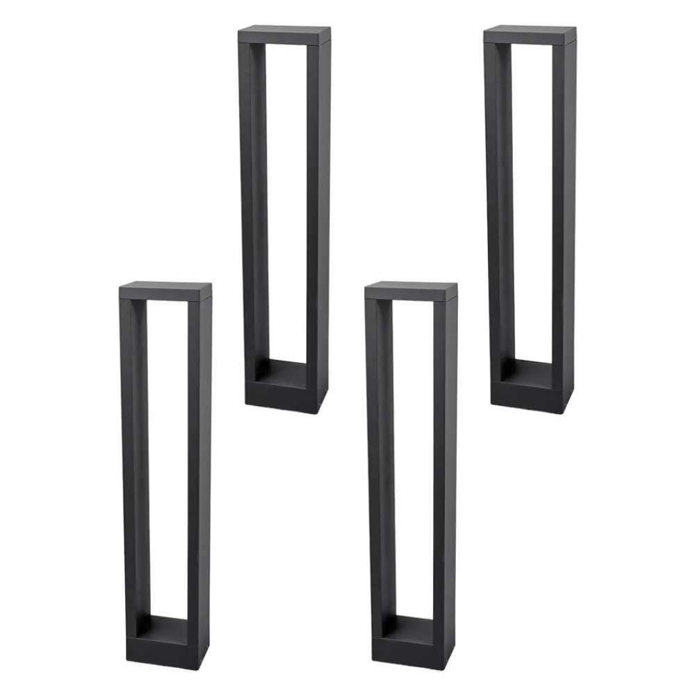 Lucande Jupp LED-veilampe, sett med 4 stk, 60 cm, antrasitt, IP54 Sale