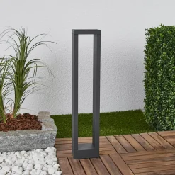 Lucande Jupp LED-veilampe, sett med 4 stk, 60 cm, antrasitt, IP54 Sale