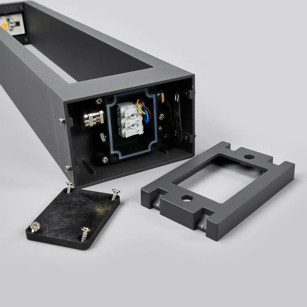 Lucande Jupp LED-veilampe, sett med 4 stk, 60 cm, antrasitt, IP54 Sale