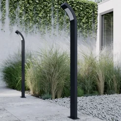 Lucande Juvia LED-veilampe, 100 cm, antrasitt, metall, IP54 Hot