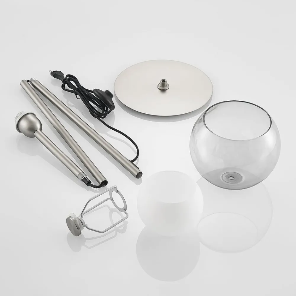 Lucande Kaiya gulvlampe med glassskjerm| Gulvlamper