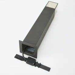 Lucande Keke sokkellampe, høyde 50 cm, antrasitt, aluminium| Terrassebelysning|Sokkellamper